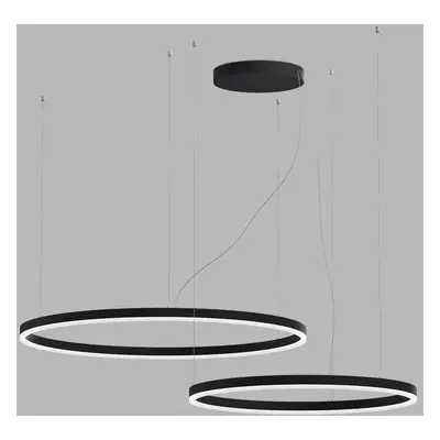 LED2 Závěsné svítidlo CIRCLE SET 2 P-Z, B TRIAC DIM 104W 3000K/4000K černá - LED2 Lighting