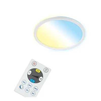 CCT svítidlo LED panel, pr. 29,3 cm, 18 W, 2400 lm, bílé - BRILO