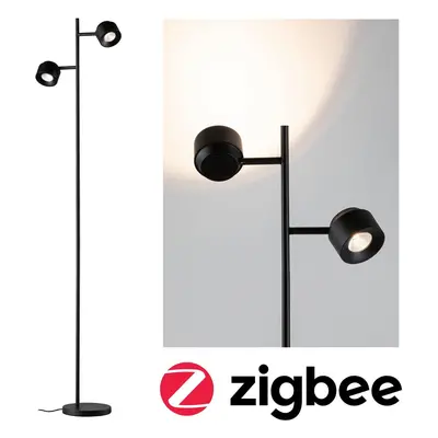 LED stojací svítidlo Smart Home Zigbee Puric Pane 2700K 2x3W černá - PAULMANN