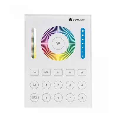 Deko-Light RF-smart, nástěnné ovladání, bílá, 8 zón, Single/CCT/RGB/RGBW/RGB+CCT - LIGHT IMPRESS