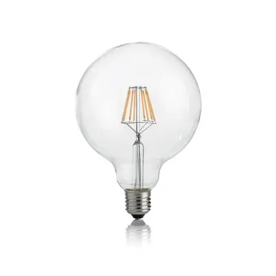 LAMPADINA CLASSIC E27 8W GLOBO D125 TRASPARENTE 4000K - IDEALLUX