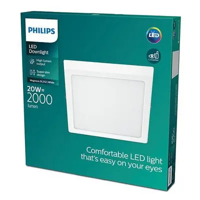 LED Stropní přisazené svítidlo Philips Magneos 8719514328792 20W 2000lm 2700K IP20 28,5cm hranat