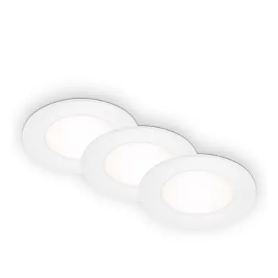 3ks sada LED vestavné svítidlo, pr. 8,6 cm, 3 W, 350 lm, bílé - BRILONER