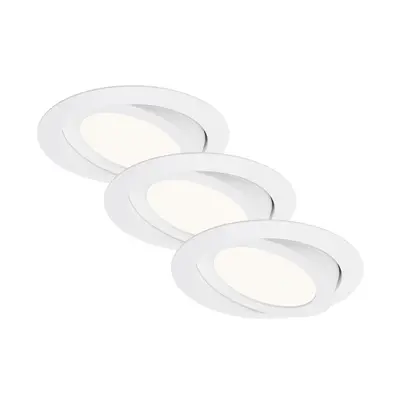 3ks sada LED vestavné svítidlo, pr. 14 cm, 6,4 W, bílé - BRILONER