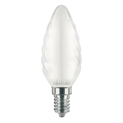 LED FILAMENT SVÍČKA TWIST SATÉN 4W E14 4000K 470Lm 360d 35x97mm IP20 - CENTURY