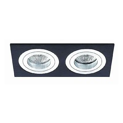 Vestavné svítidlo Aluminio Negro, černá 2x 7W LED 230V - BPM