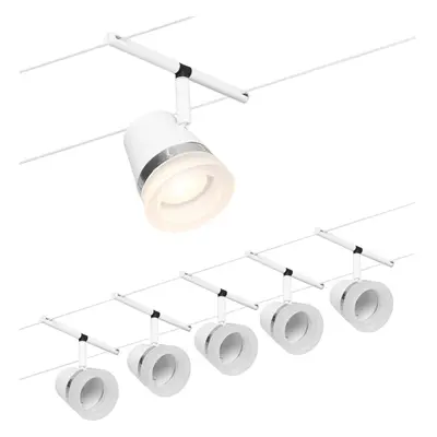 Lankový systém Cone základní sada GU5,3 max. 5x10W 230/12V bílá mat/chrom - PAULMANN