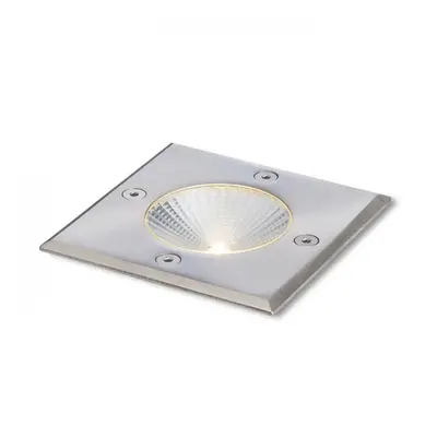 RIZZ čtvercová nerez 230V/350mA LED 3W IP65 3000K - RED - DESIGN RENDL