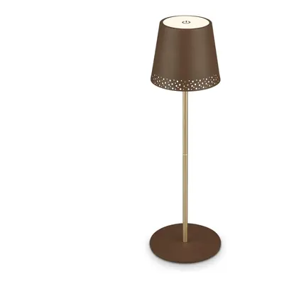 LED nabíjecí stolní lampa 38 cm 2,6W 280lm hnědé - BRILO