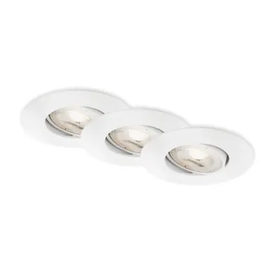 LED vestavné svítidlo 4,4 cm 3x 4,9 W 480lm bílé - BRILONER