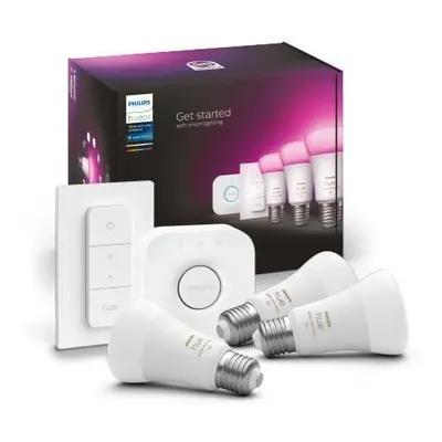 Hue Bluetooth LED White and Color Ambiance set 3ks žárovek Philips + Hue Bridge můstek + Hue Swi