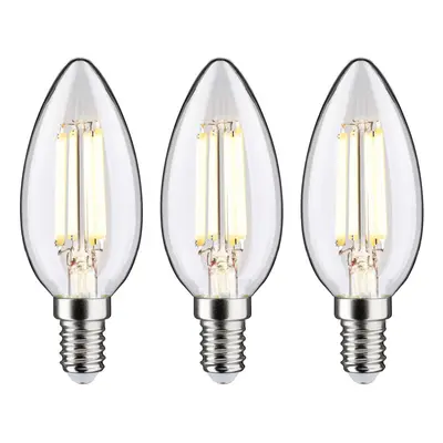 Eco-Line Filament 230V LED svíčka E14 3ks-sada 98mm 2,5W 3000K čirá - PAULMANN