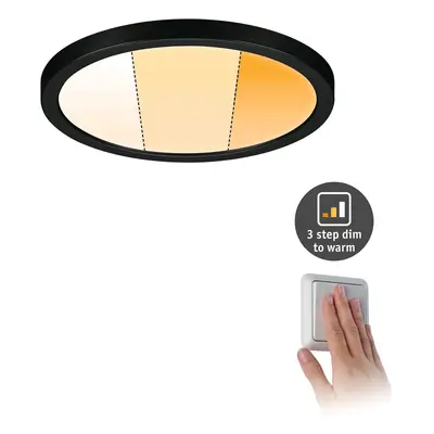 VariFit LED vestavné svítidlo Dim to Warm Areo IP44 kruhové 175mm 3 Step Dim to warm černá stmív