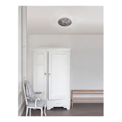 Stropní svítidlo CLAM kouřové chromové sklo bílý kov E27 2x12W 230V IP44 bez žárovky - NOVA LUCE