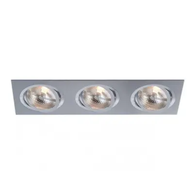 Vestavné svítidlo Aluminio Plata, kartáč.hliník 3x 15W LED 230V - BPM