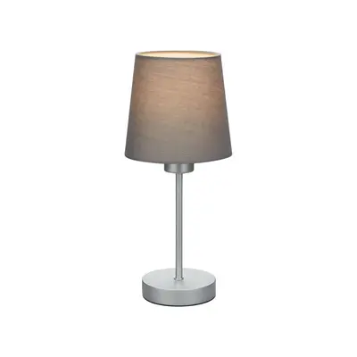 Stolní lampa, 31,4 cm, max. 25 W, šedá-stříbrná - BRILO