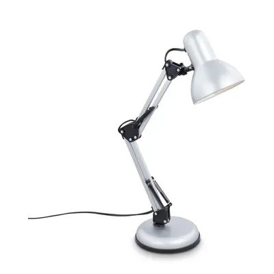 Stolní lampa, pr. 15,5 cm, max. 25 W, stříbrná - BRILO