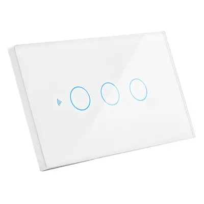 Přepínač SMART zapuštěný trojitý-5A-220-240V IP20 ovládaný SMARTPHONEM přes WIFI nebo hlasem. Vh