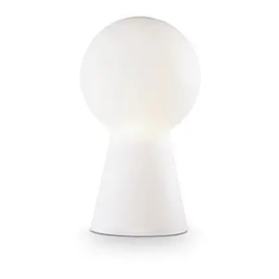 Stolní lampa Ideal Lux Birillo TL1 medium bianco 000251 bílá 22cm - IDEALLUX