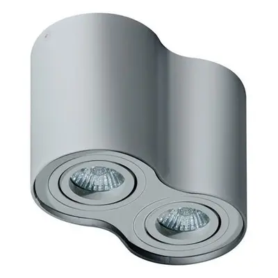 Stropní bodové přisazené svítidlo Azzardo Bross 2 bright grey AZ1787 GU10 2x50W IP20 17cm světle