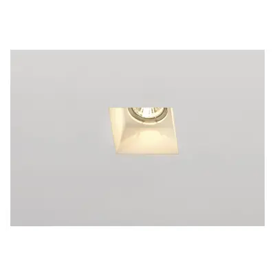 PLASTRA typu downlight, GU10, hranaté, bílá sádra - BIG WHITE (SLV)