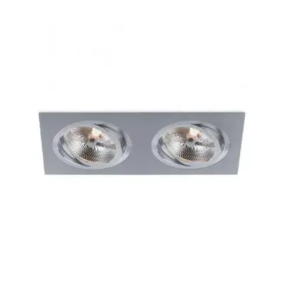 Vestavné svítidlo Aluminio Plata, kartáč.hliník 2x 15W LED 230V - BPM