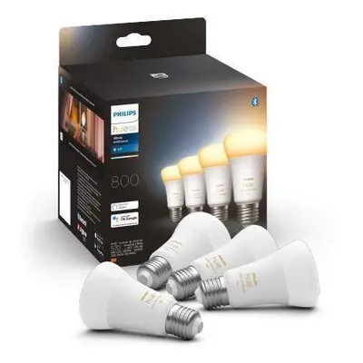 Hue Bluetooth LED White Ambiance set 4ks žárovek Philips 8719514328280 E27 A60 6W 800lm 2200-650