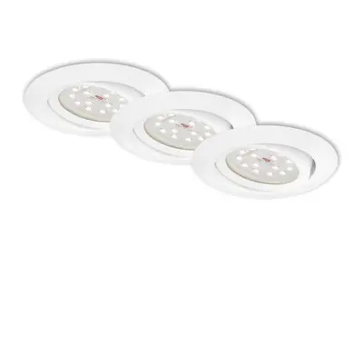 3ks sada LED vestavné svítidlo, pr. 8,2 cm, 3,5 W, bílé - BRILONER