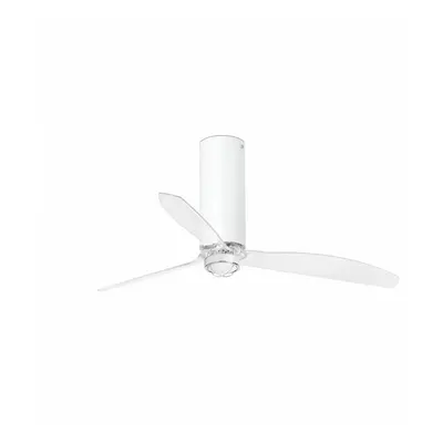 TUBE FAN M LED, bílá/transparentní, stropní LED ventilátor s DC motorem SMART - FARO