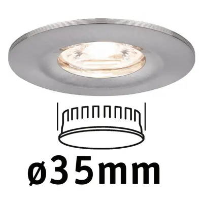 LED vestavné svítidlo Nova mini nevýklopné IP44 1x4W 2.700K kov kartáčovaný 230V - PAULMANN