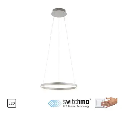 RITUS LED závěsné svítidlo hliník kruhové, pr.40cm, stmívatelné, Switchmo, teplá bílá krokově st