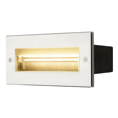 BRICK venkovní nástěnné vestavné svítidlo LED 3000K nerez 230V IP67 850lm 10W - BIG WHITE (SLV)