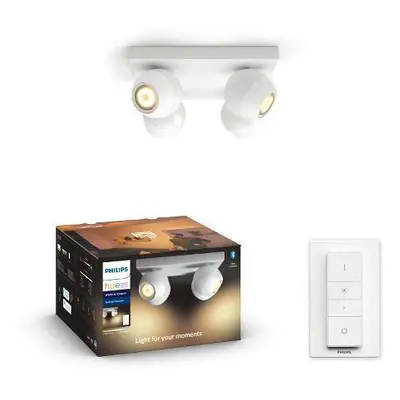 Hue White Ambiance Bodové svítidlo Philips Buckram BT 50474/31/P6 LED GU10 4x5W 4x350lm 2200-650