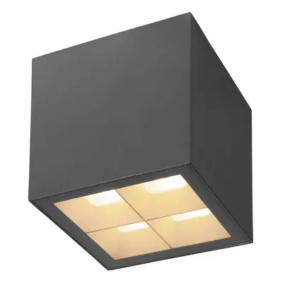 S-CUBE stropní přisazené svítidlo, 2700/3000 K, 15 W, PHASE, 80°, antracit - BIG WHITE (SLV)