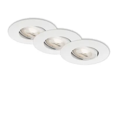 3ks sada LED vestavné svítidlo, pr. 9 cm, 4,9 W, bílé - BRILONER