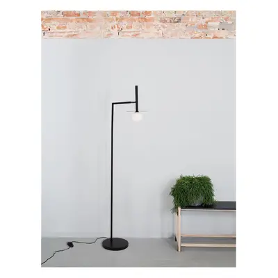 Stojací lampa PIELO černý kov opálové sklo G9 1x5W 230V IP20 třída II bez žárovky - NOVA LUCE