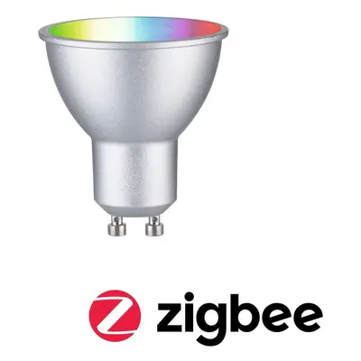 Standard 230V Smart Home Zigbee 3.0 LED reflektor GU10 4,8W RGBW+ stmívatelné matný chrom - PAUL