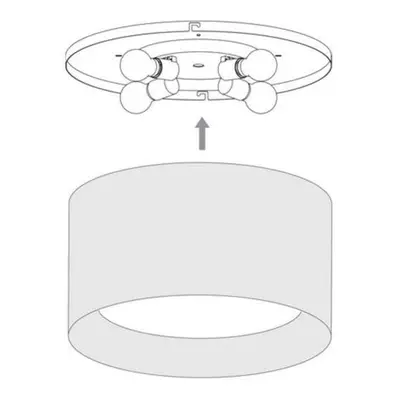 BEVEL stropní základna velká 230V E27 4x60W (STARÝ KÓD: AST 7057 ) - ASTRO Lighting