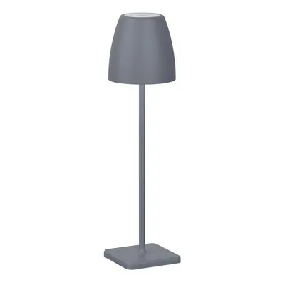 Venkovní stolní lampa COLT tmavě šedý litý hliník a akryl LED 2W 3000K IP54 62st. 5V DC vypínač 