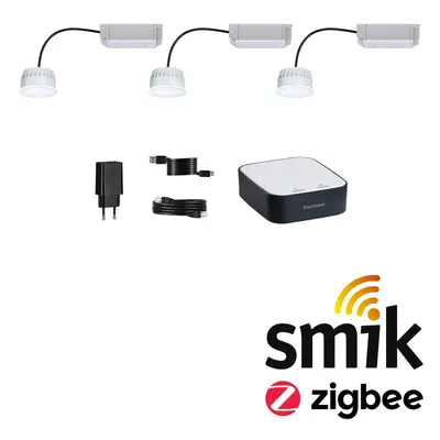 Startovací sada Smart Home smik Gateway + 3x LED Modul vestavné svítidlo RGBW - PAULMANN