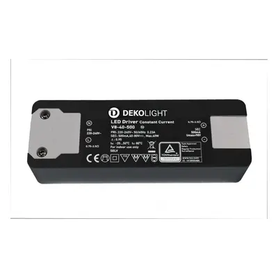 Deko-Light LED-napájení BASIC, CC, V8-40-500mA/40W konstantní proud 500 mA IP20 40-80V DC 20,00-