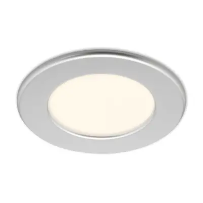 LED vestavné svítidlo, 11,5 cm, 6W, 600lm, matný chrom - BRILONER