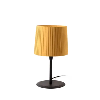 SAMBA černá/skládaná žlutá stolní lampa - FARO