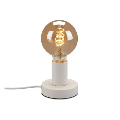 Stolní lampa, pr. 10 cm, max. 10 W, bílé - BRILO