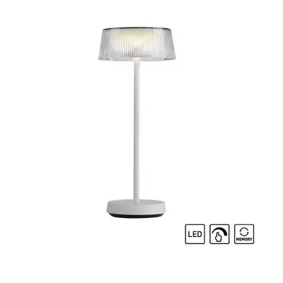 DORA LED stolní lampa venkovní bílé na baterie dotykový stmívač LED IP44 3000K - LEUCHTEN DIREKT