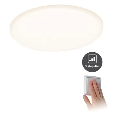 LED vestavné svítidlo Veluna VariFit IP44 3-krokové-stmívatelné kruhové 185 17W 3.000K satén - P