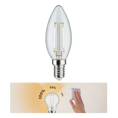 LED svíčka 2,5W E14 čirá 230 V 3-krokové-stmívatelné 285.72 - PAULMANN