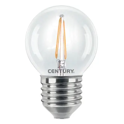 LED FILAMENT MINI GLOBE ČIRÁ 2W E27 2700K 245Lm 360d 45x72mm IP20 - CENTURY