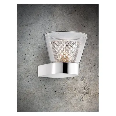 Nástěnné svítidlo BOCCALE chromovaný hliník čiré sklo G9 1x5W IP20 vč. žárovky - NOVA LUCE