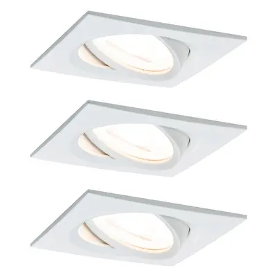 Vestavné svítidlo LED Nova hranaté 3x6,5W GU10 bílá mat nastavitelné 3-krokové-stmívatelné 934.7